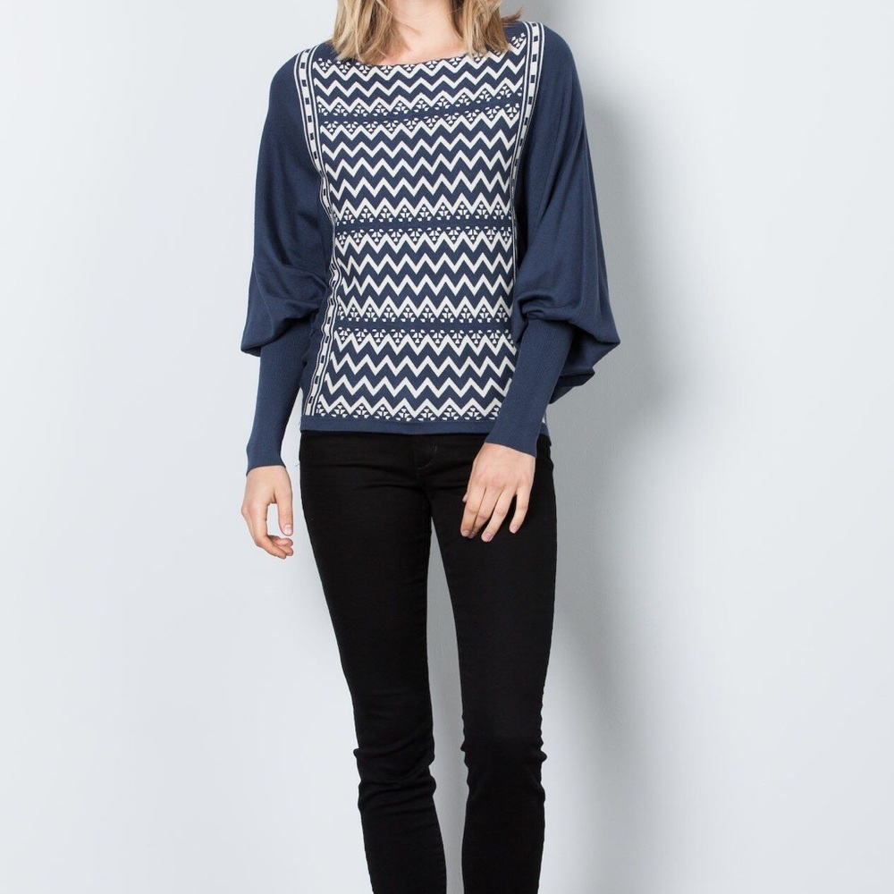 Dolman Sleeve Knit Navy